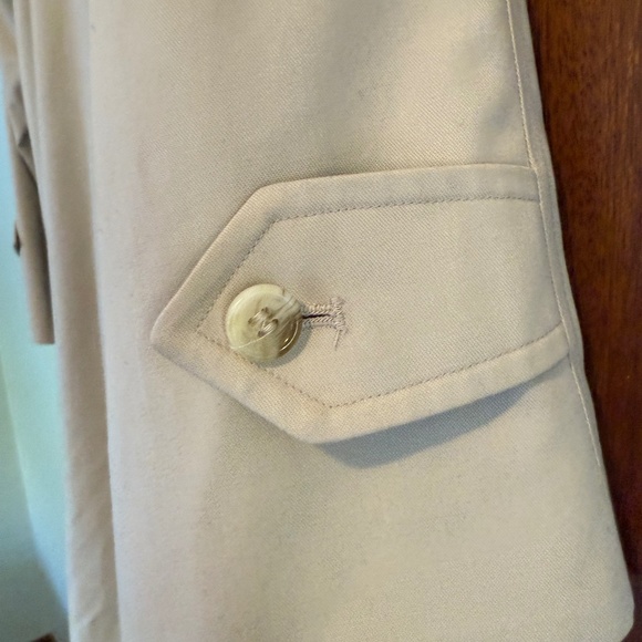 Vintage Burberrys Trench Coat England Sz 10 Long Beige - Picture 4 of 6